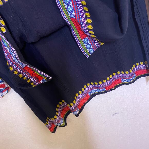 Emma G Black Aztec Print Tunic Medium - Picture 6 of 10